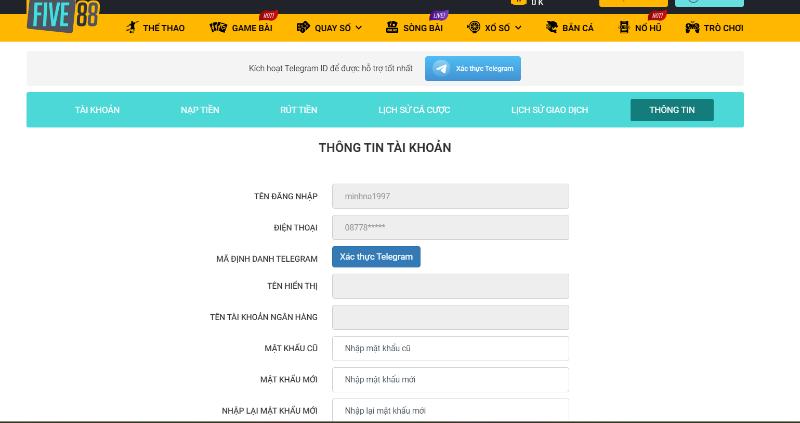 Đăng ký tài khoản của nhà cái hoàn toàn miễn phí