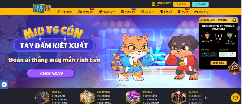 Đăng ký Five88 nhận khuyến mãi lớn