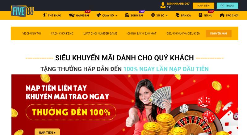 game phom online five88 khuyen mai Khuyến mãi hấp dẫn khi chơi phỏm online Five88