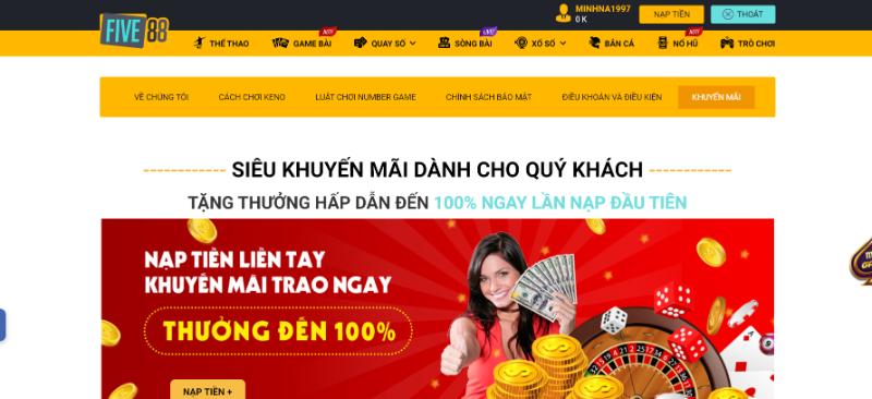 Giới thiệu Five88 - Ưu đãi cực đỉnh 